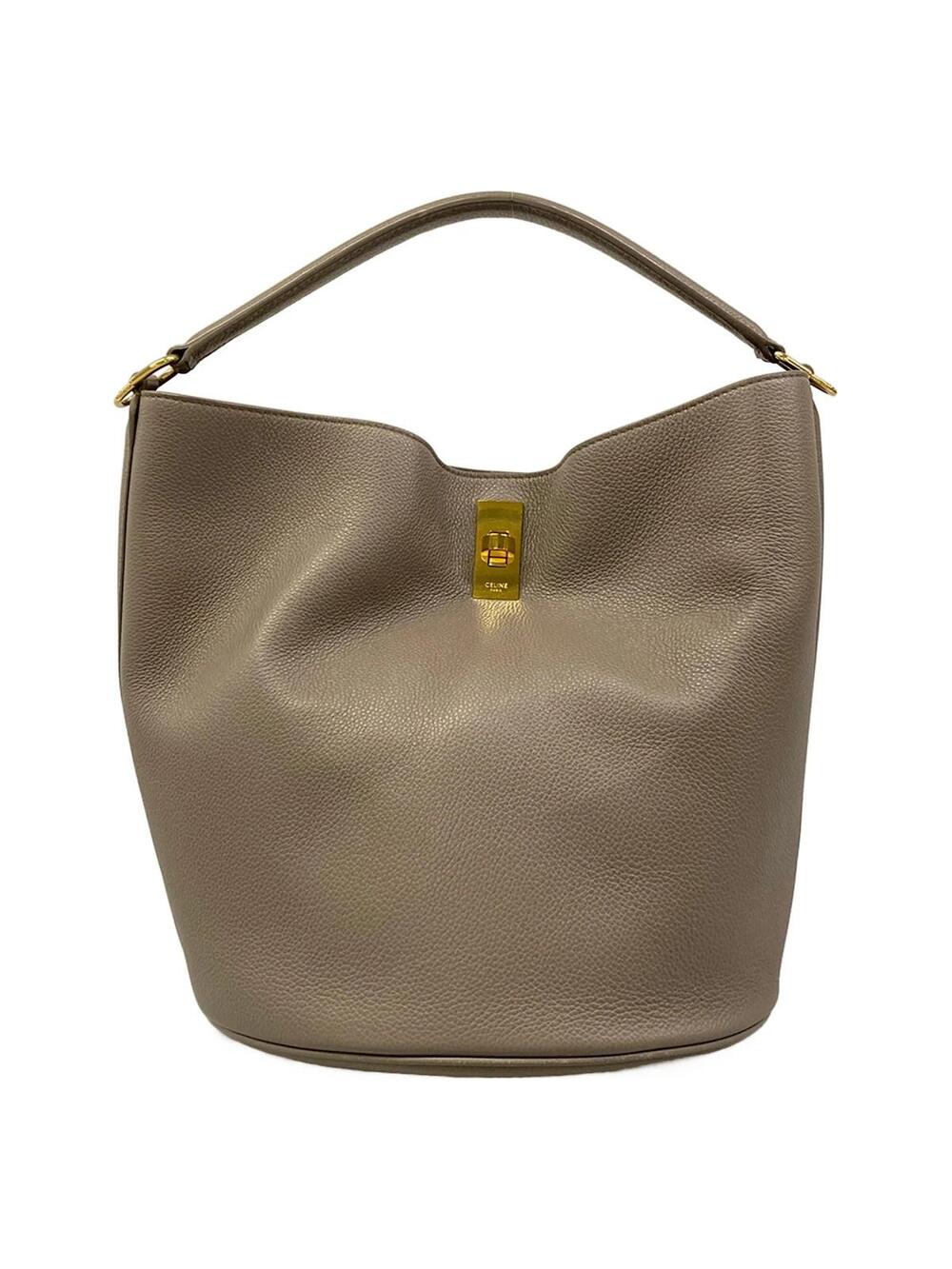 Celine 16 Bucket Bag Gray Beige Supple #352915C16B